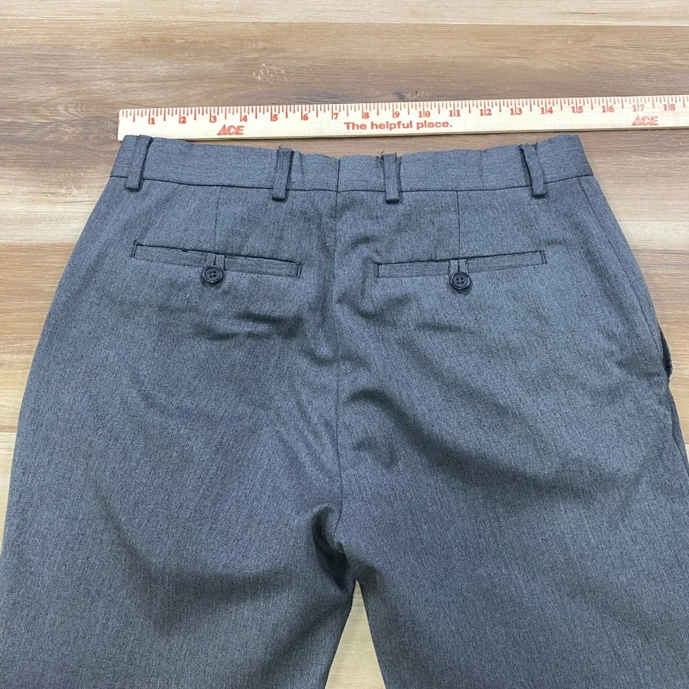 Banana Republic Dress Pants Mens 30x28 Minimalist Viscose Tailored Slim Fit Gray
